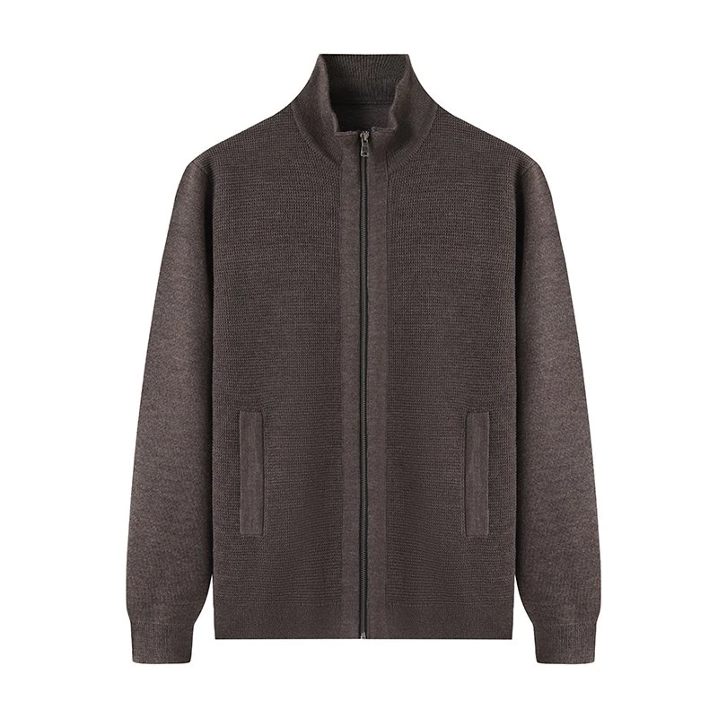 Men Knit Full Zip Sweater