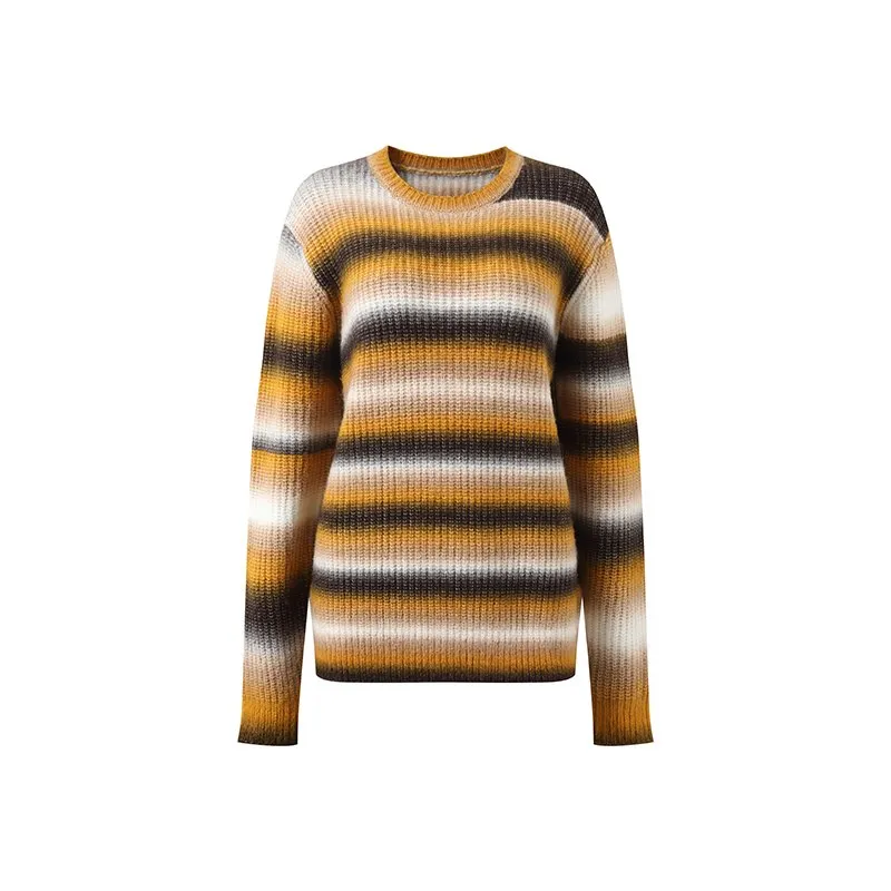 Multicolor Striped Knit Sweater